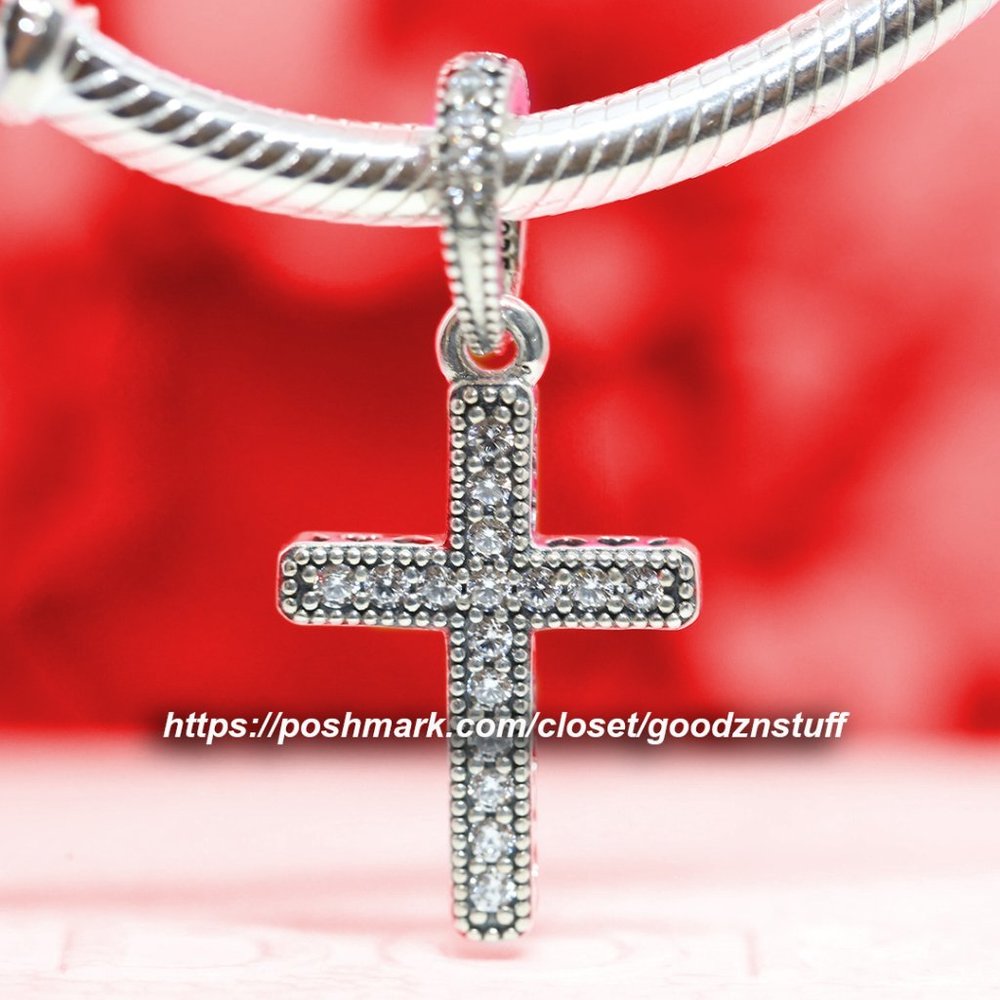 Pandora Sparkling Cross Pendant Charm 397571CZ